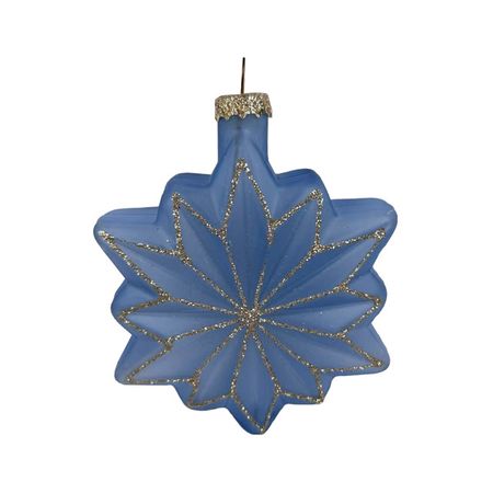 подвеска MAXIJOY Цветок 10,8см стекло синий