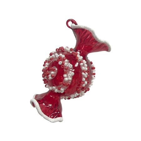 подвеска MAXIJOY Конфета 4,5см стекло красный