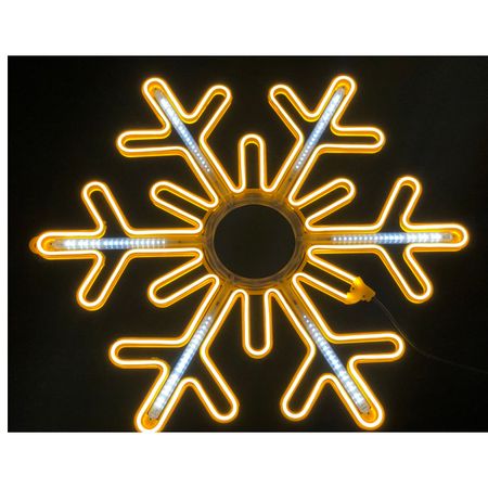 панно световое MAXIJOY Золотая снежинка 40см 480LED теплый белый свет