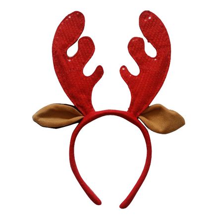 ободок MAXIJOY Рожки оленя 23х30см красный