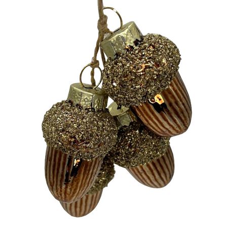 подвеска MAXIJOY Желуди 5см стекло коричневый