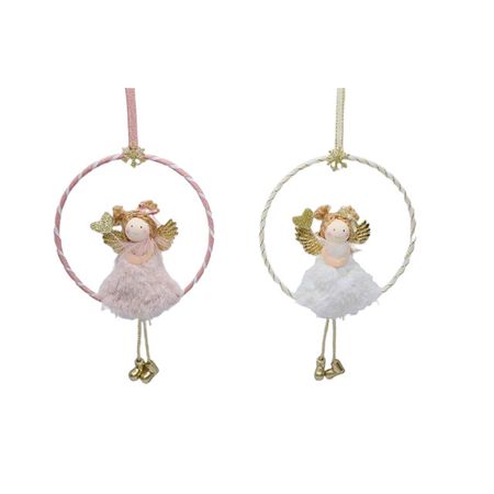 подвеска MAXIJOY Девочка в кольце 22см ткань в асс-те