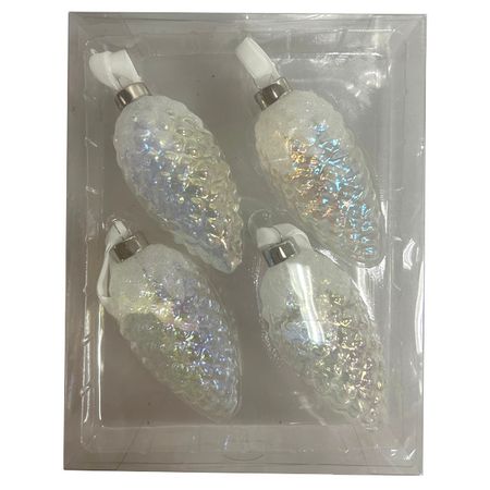 набор подвесок MAXIJOY Шишки 4шт 10,8см стекло брелок котик манэки нэко перламутровый прозрачный пвх 6см 12 05149 a026 bookvalno