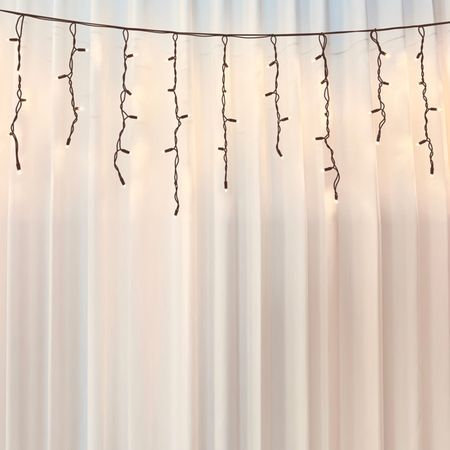 гирлянда-бахрома MAXIJOY 3х0,5м 120LED теплый белый свет