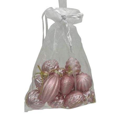 набор подвесок MAXIJOY Розовый микс 12шт 4см стекло