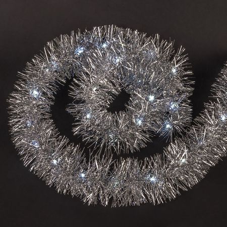 гирлянда NAVIGATOR мишура белая 1м 22 LED теплый белый свет