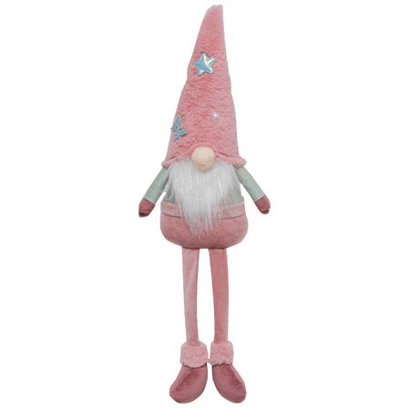 фигура новогодняя MAXIJOY Гном 17х12х67см полиэстер