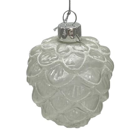 подвеска MAXIJOY Шишка 10см стекло белый