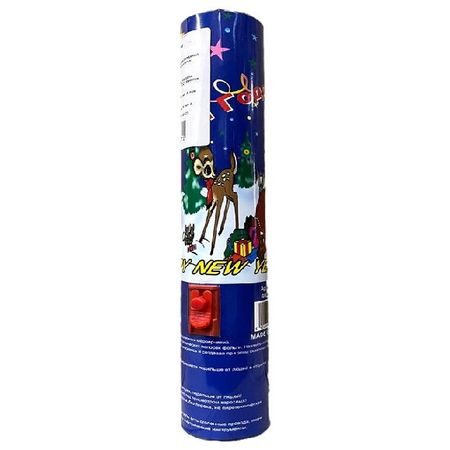 хлопушка пневматическая 40см 5-8м конфетти