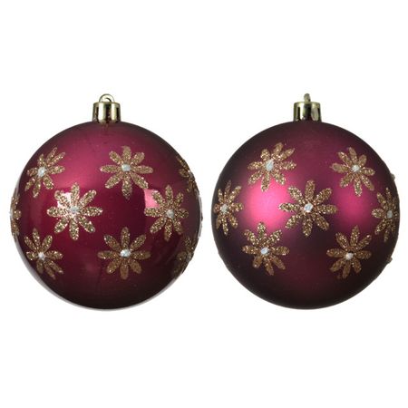 шар 80мм Цветы пластик розовая магнолия в асс-те