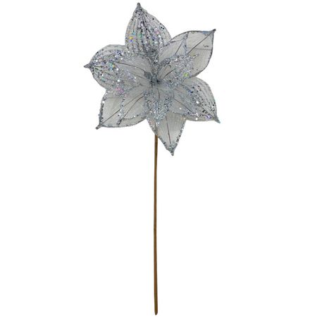 растение искусственное MAXIJOY Пуансеттия 35см серебряный