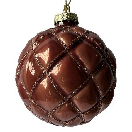 шар MAXIJOY Шоколадная конфета 80мм стекло коричневый
