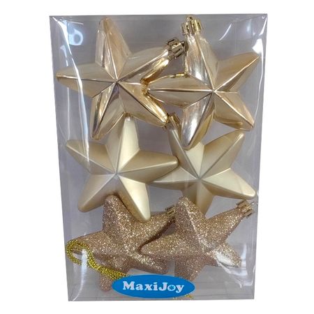 набор подвесок MAXIJOY Звезды 7,5см 6шт пластик шампань александр борисович ткаченко летающие звезды