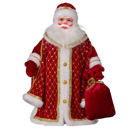 фигура новогодняя КОЛОМЕЕВ Дед Мороз Царский Красный 50см мягконабивная красный