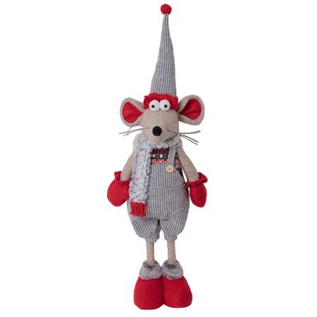 фигура новогодняя MAXIJOY Мышка 20х20х78см полиэстер, дерево