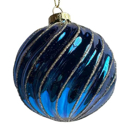 шар MAXIJOY Волны 80мм стекло синий