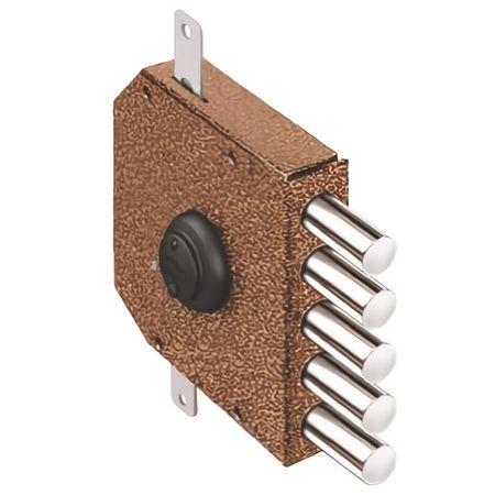 замок накладной ЭЛЬБОР Гранит 1.06.56.МА /00427/ сувальдный 5 ригелей медь