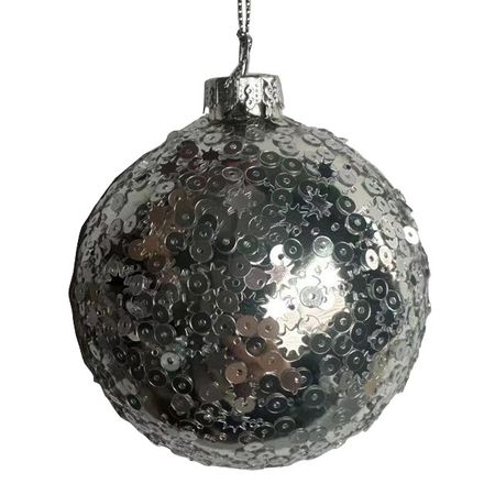 шар MAXIJOY Отражение 80мм стекло серебряный