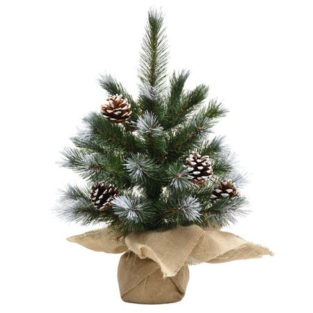 ель Заснеженная с шишками в мешочке 45см