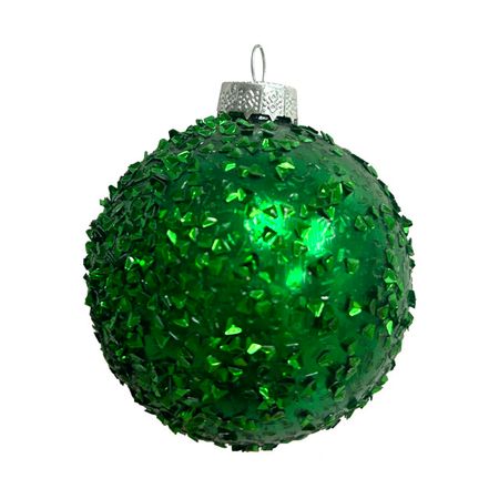 шар MAXIJOY Опавшая листва 80мм стекло зеленый