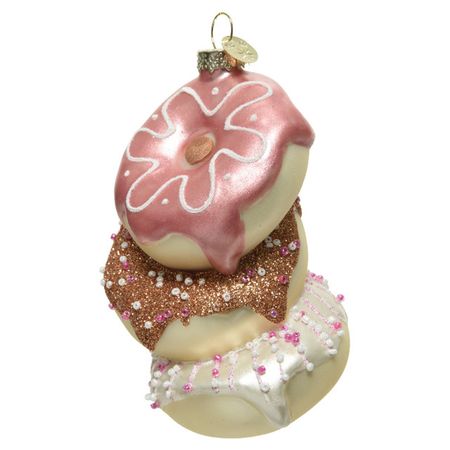 подвеска Пончики 11,5см стекло бело-розовый для творчества украшения дивные розовый космос 3 браслета