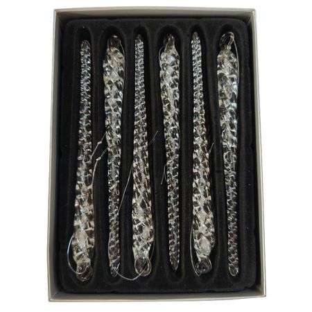 набор подвесок MAXIJOY Сосульки 6шт 14см стекло прозрачный фигурка аниме sega моногатари шинобу ошино 14см 39549