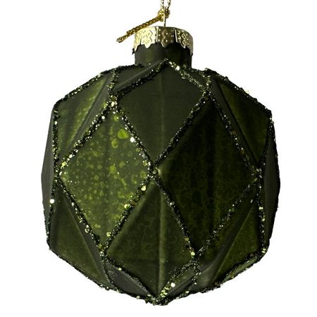 шар MAXIJOY Рельефы 80мм стекло зеленый