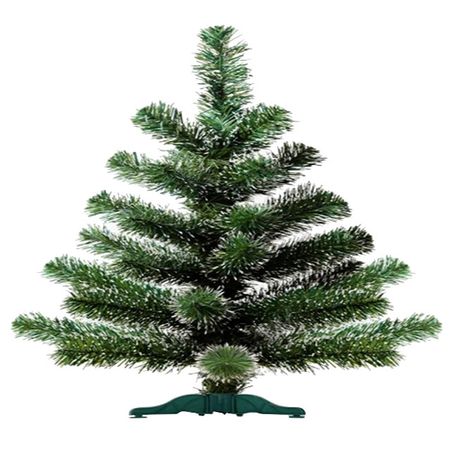 елка искусственная 60см зеленая с белыми кончиками