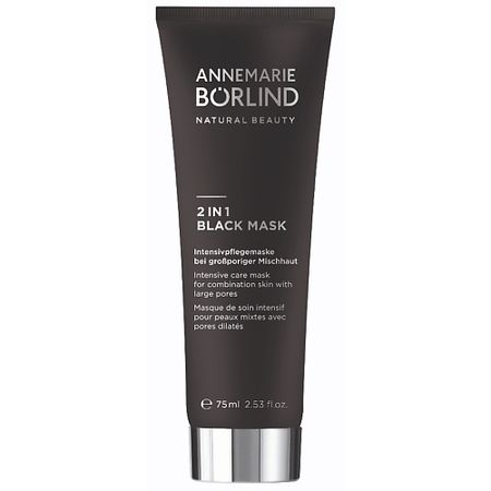 Маска для лица ANNEMARIE BORLIND Маска для лица Черная 2-в-1 для комбинированной кожи с расширенными порами 2 In 1 Black Mask For Combination Skin With Large Pores
