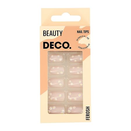 Набор накладных ногтей с клеевыми стикерами DECO. FEROSH chamomile 24 шт + клеевые стикеры 24 шт 3d стикеры римский кот пришел увидел укусил 2 шт