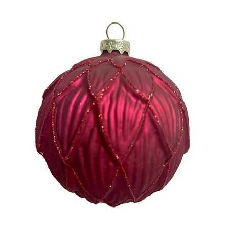 шар MAXIJOY Лепестки 80мм стекло красный