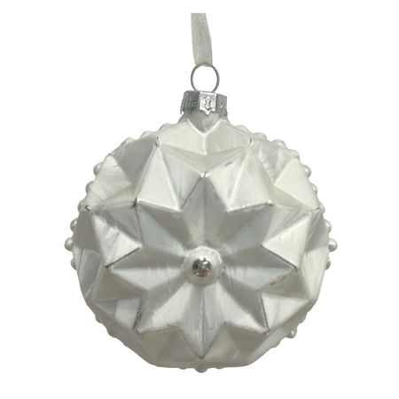 подвеска MAXIJOY Орнамент 8,8см стекло белый