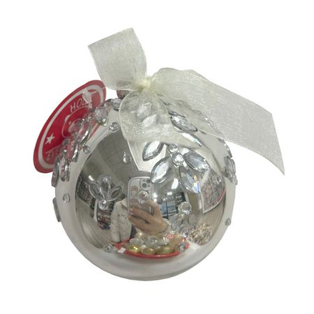 шар MAXIJOY Зеркальный 80мм стекло серебряный