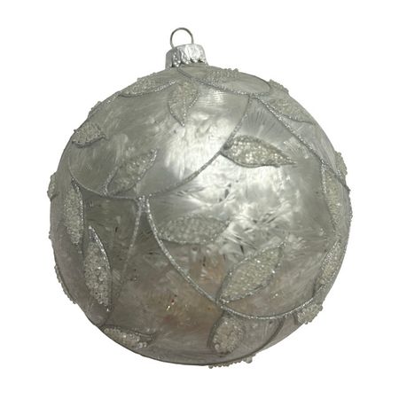 шар MAXIJOY Ветви 100мм стекло серебряный