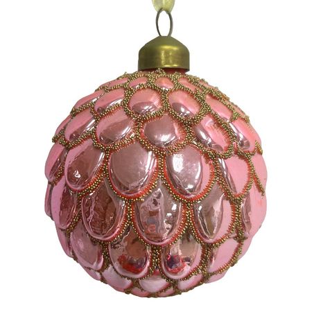 шар MAXIJOY Винтаж 80мм стекло розовый