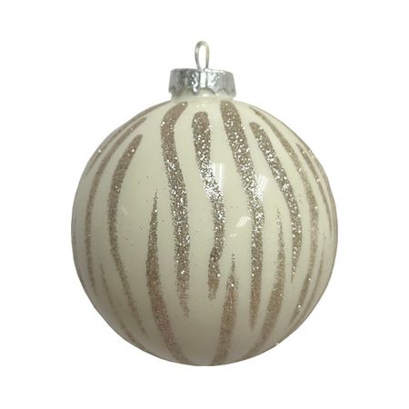 шар MAXIJOY Узор зебры 80мм стекло белый