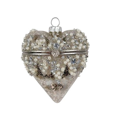 подвеска MAXIJOY Сердце с замком 8,3см стекло бежевый