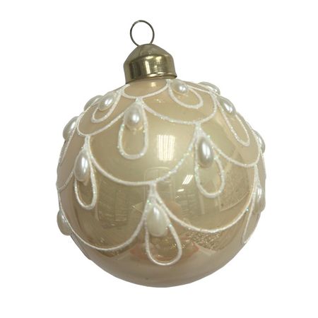 шар MAXIJOY Ламбрекен 80мм стекло шампань