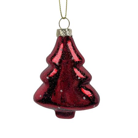 подвеска MAXIJOY Елочка 9,4см стекло красный