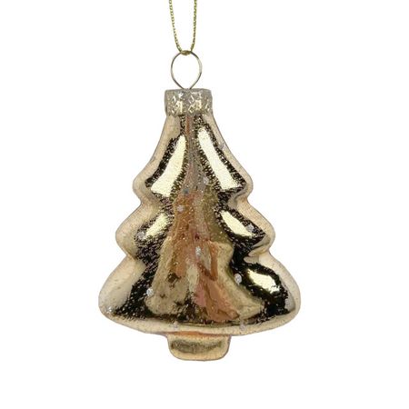 подвеска MAXIJOY Елочка 9,4см стекло золотой л с в лесу родилась елочка