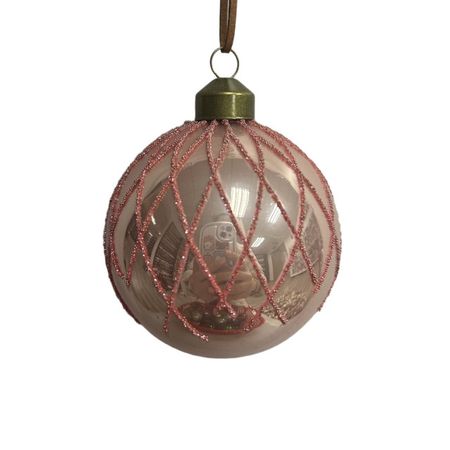 шар MAXIJOY 80мм стекло розовый в асс-те