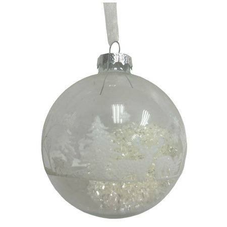шар MAXIJOY Зимний лес 80мм стекло прозрачный
