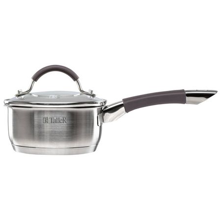 ковш TALLER Lira 0,9л 12см нерж.сталь c крышкой индукция