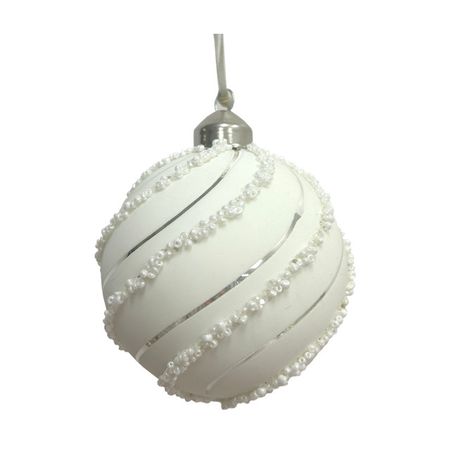 шар MAXIJOY Волны 80мм стекло белый