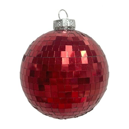 шар MAXIJOY Зеркальный 80мм стекло красный