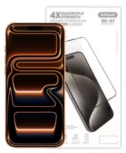 Защитное стекло Supglass SG-01 для Apple iPhone 16 Pro/17/17 Pro сверхпрочное/антибликовое