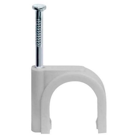 скоба NAVIGATOR для крепления кабеля круглая 7мм 20шт белая