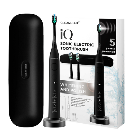 Электрическая зубная щетка CLEARDENT Электрическая зубная щетка звуковая для взрослых серии iQ