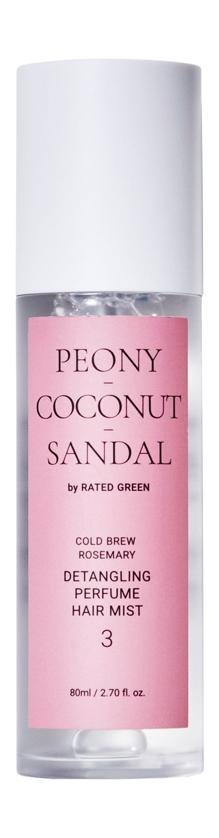 Rated Green Detangling Perfume Hair Mist 3 - Peony-Coconut-Sandal