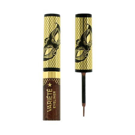 Подводка для глаз EVELINE VARIETE EYELINER водостойкая сияющая тон 02 shiny brown текстовыделители 4 а shiny